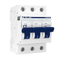 Выключатель автоматический модульный 3п C 2А 4.5кА PRIZMA TOKOV ELECTRIC TKE-PZ45-MCBI-3-2-C