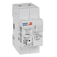 Выключатель автоматический дифференциального тока 2п OptiDin D63-22C20-AC-У3 C20 30мА 4.5кА с защитой от сверхтоков КЭАЗ 328099