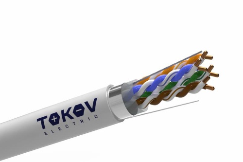 Кабель витая пара F/UTP 4х2х24AWG(0.51мм) кат.5E PVC indoor Fluke tested 305м (м) PRO TOKOV ELECTRIC TKP-C06-F42-5E-305-PVC фото 2