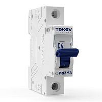 Выключатель автоматический модульный 1п C 4А 4.5кА PRIZMA TOKOV ELECTRIC TKE-PZ45-MCBI-1-4-C